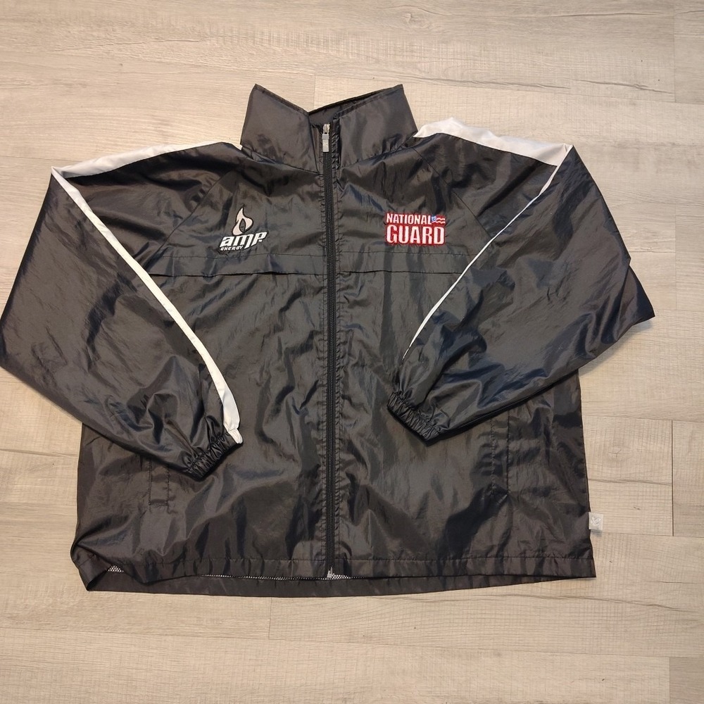 Amp Energy National Guard Dale Jr Windbreaker jacket Hooded Nascar 2XL